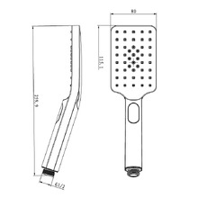 3 Function Hand-held Shower Head